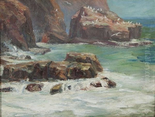 The Gull Rock, Near Zennor Oil Painting by James Dickson Innes