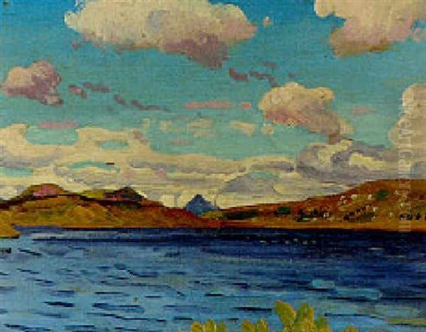 Llyn Trewerin Oil Painting by James Dickson Innes