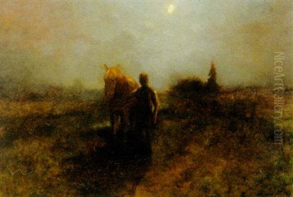 End Of The Day Oil Painting by George Inness Jr.