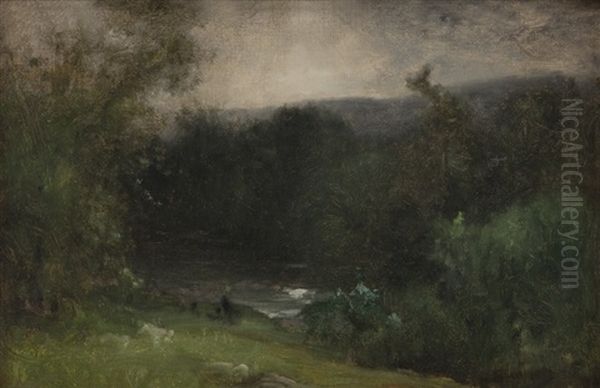 Pompton Lakes Oil Painting by George Inness