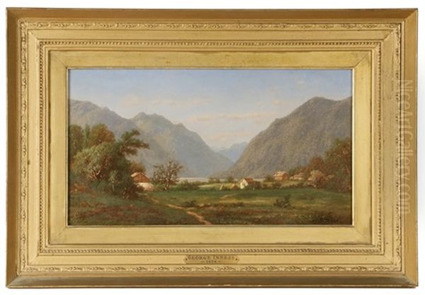 Alpine Farm In Summer Oil Painting by George Inness