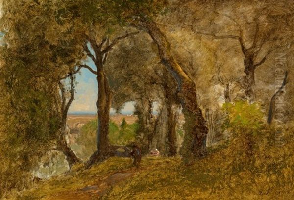 Olives, Albano, Italy Oil Painting by George Inness