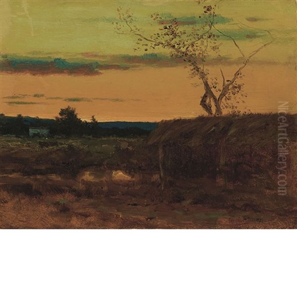 Late Sunset Oil Painting by George Inness