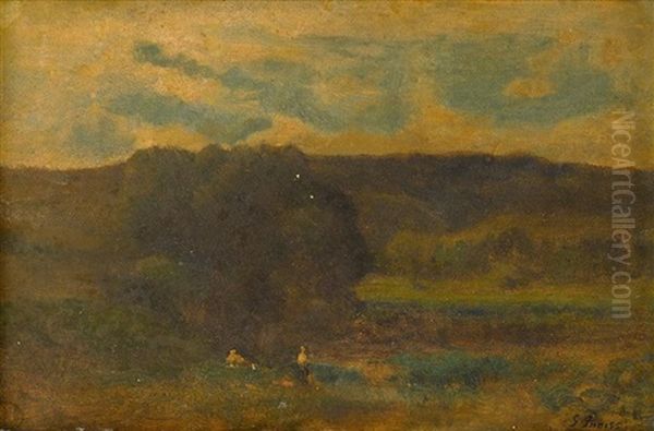 Twilight Landscape Oil Painting by George Inness