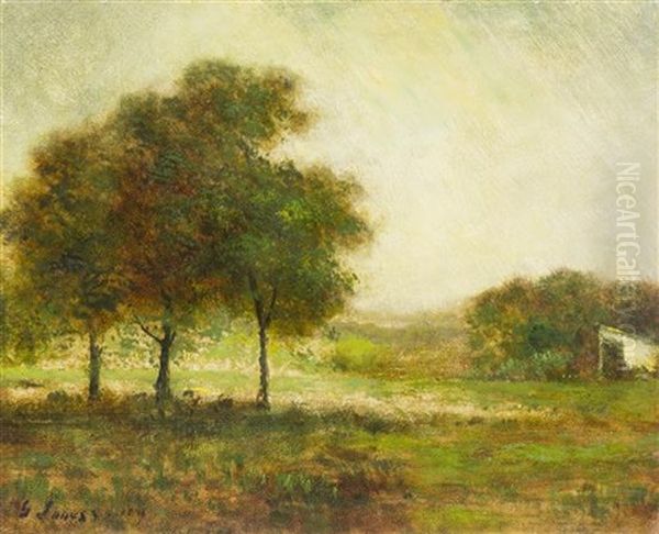 Sunlit Meadow Oil Painting by George Inness