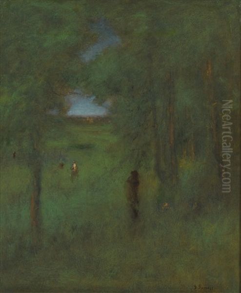 In A Shady Nook Oil Painting by George Inness