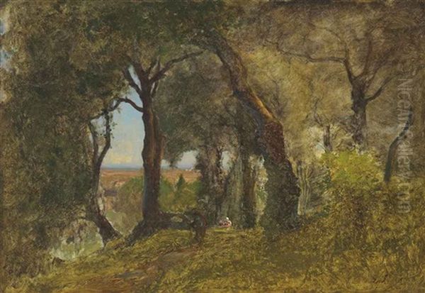 Olives, Albano, Italy Oil Painting by George Inness