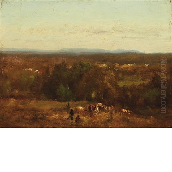 Scene In New Jersey Oil Painting by George Inness