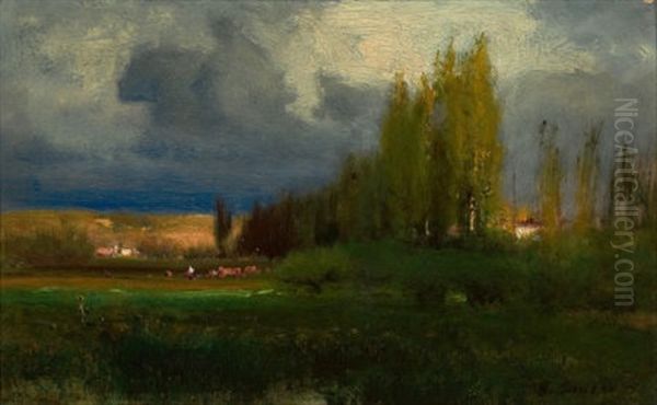 Landscape (study) Oil Painting by George Inness