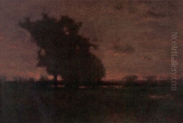 A Sunset At Milton Oil Painting by George Inness