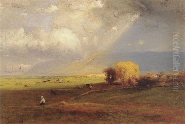 Passing Clouds (passing Shower) Oil Painting by George Inness