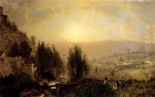 In The Italian Hills Oil Painting by George Inness