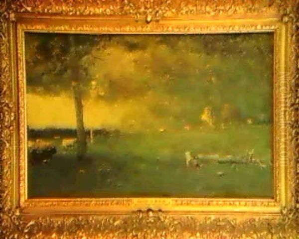 Cattle In The Storm Oil Painting by George Inness