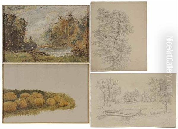 Four Sketches Oil Painting by Albert Babb Insley