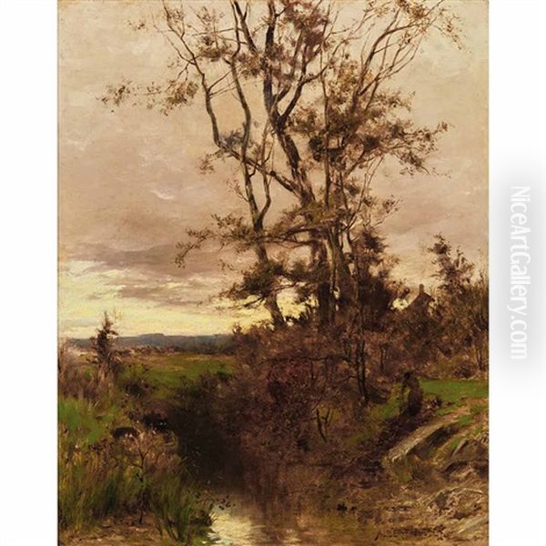 Autumn Evening Oil Painting by Albert Babb Insley