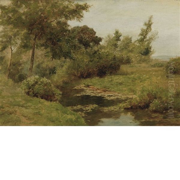 Meadow Stream Oil Painting by Albert Babb Insley