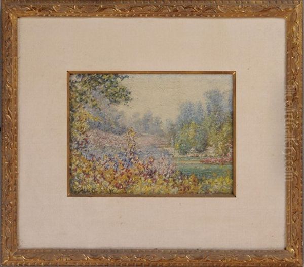 Nyack Flower Garden Oil Painting by Albert Babb Insley