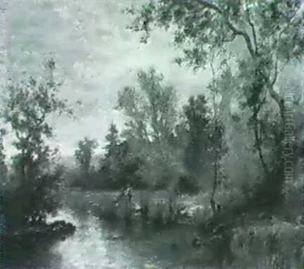 Meadow Brook. Oil Painting by Albert Babb Insley