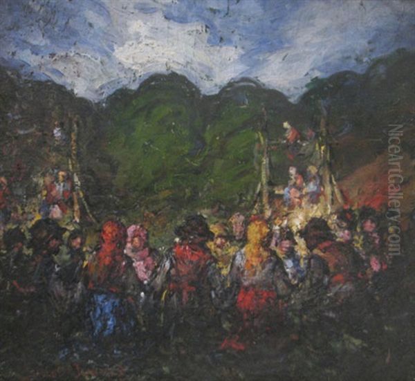 The Round Dance At The Swing Oil Painting by Ionel Ioanid