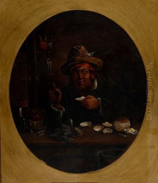 The Old Oyster Man At The Kowie Oil Painting by Frederick Timpson I'Ons