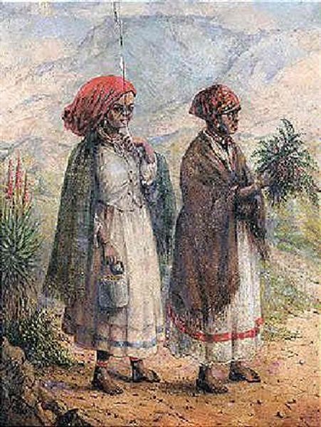 Two African Women Oil Painting by Frederick Timpson I'Ons