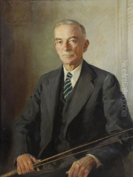 Portrait Of Frederick Van Duzer Longacre Oil Painting by Ernest Ludwig Ipsen