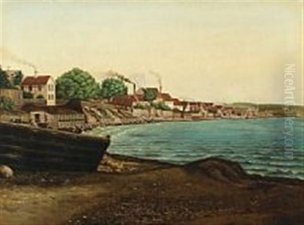 Coastal Scenery From Massachusetts Oil Painting by Ernest Ludwig Ipsen