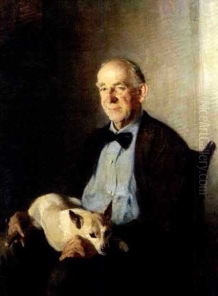 Mr. Lanthe And His Dog 'bottles' Oil Painting by Ernest Ludwig Ipsen