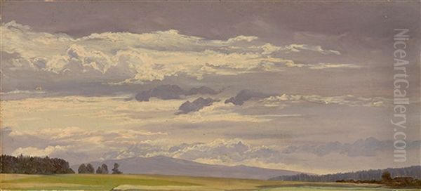 Cloud Study Oil Painting by Carl Irmer