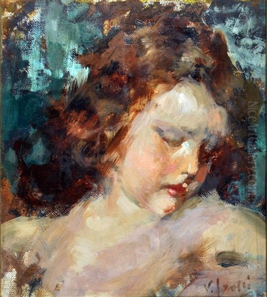 Bambina Oil Painting by Vincenzo Irolli