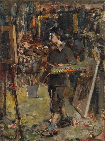 The Young Painter Oil Painting by Vincenzo Irolli