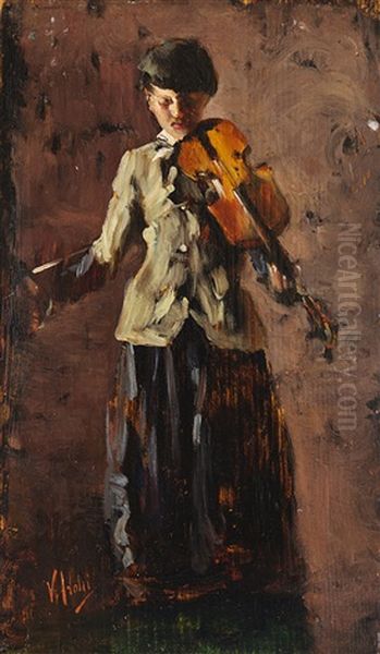 La Violinista Oil Painting by Vincenzo Irolli