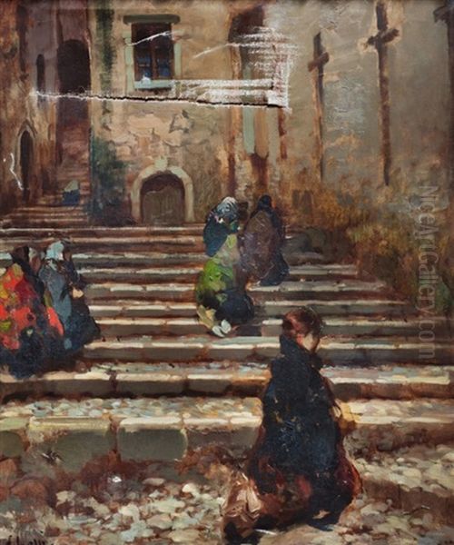 Procesion Oil Painting by Vincenzo Irolli