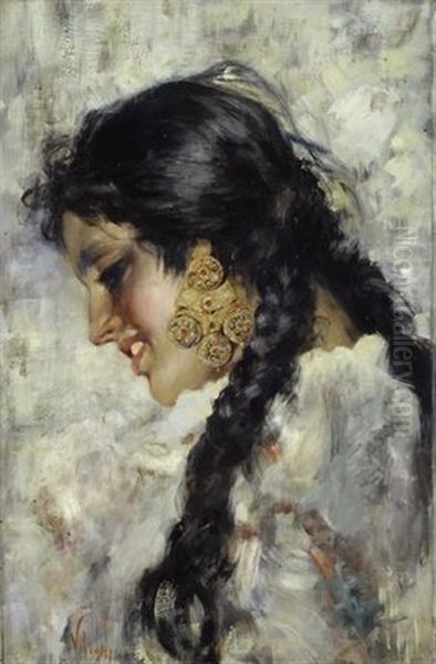 Zingara Oil Painting by Vincenzo Irolli