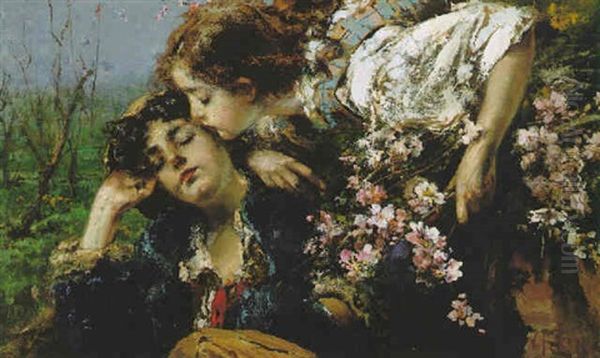 Il Bacio Oil Painting by Vincenzo Irolli