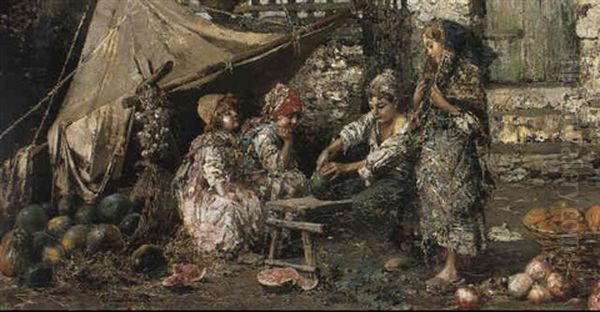 La Merenda Oil Painting by Vincenzo Irolli