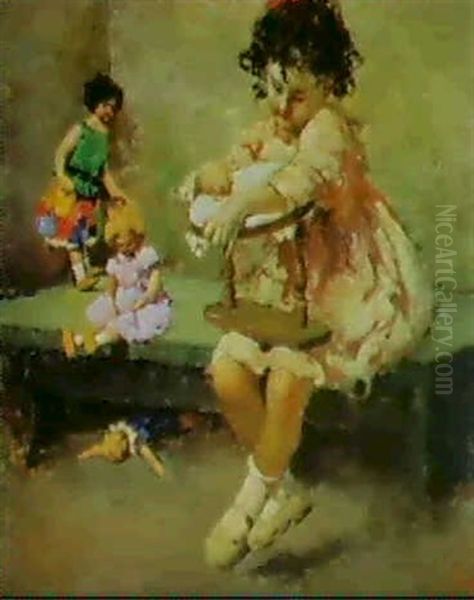 Le Quatto Bambole Oil Painting by Vincenzo Irolli