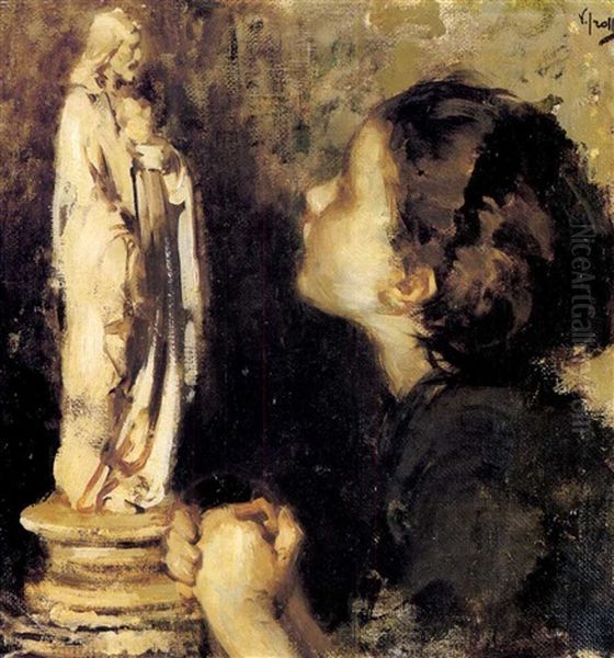 La Preghiera Oil Painting by Vincenzo Irolli