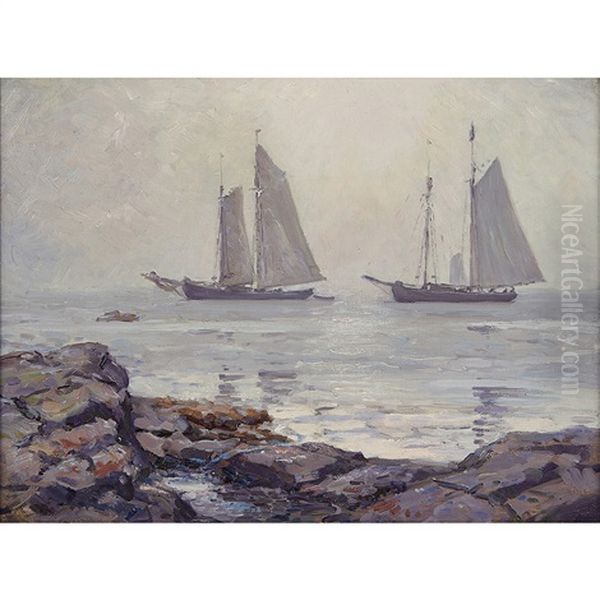 Waiting For The Fog To Break Oil Painting by Wilson Henry Irvine