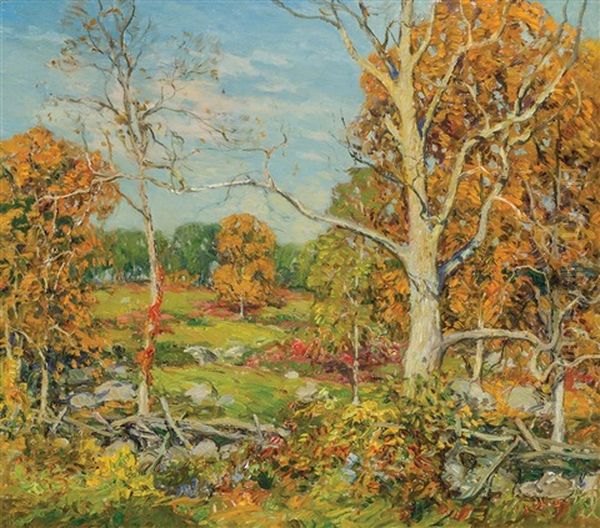 Fall Landscape Oil Painting by Wilson Henry Irvine