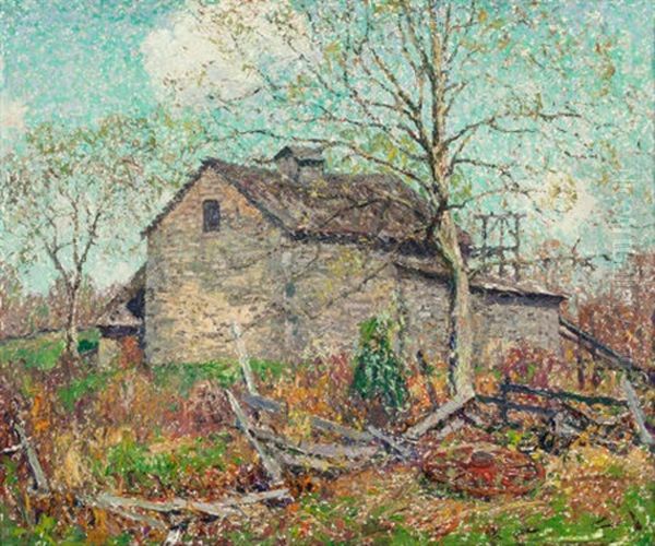 Stone Barn Oil Painting by Wilson Henry Irvine