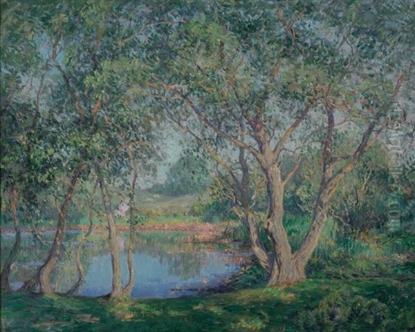 Hidden Lake Oil Painting by Wilson Henry Irvine