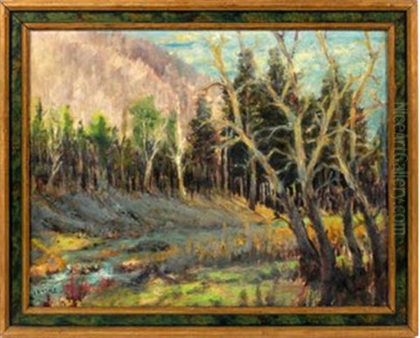 Forest Landscape Oil Painting by Wilson Henry Irvine