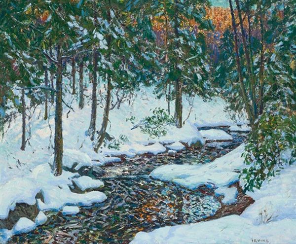 On Beaver Creek Oil Painting by Wilson Henry Irvine