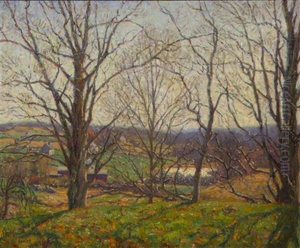 Tress In The Green Grass Oil Painting by Wilson Henry Irvine