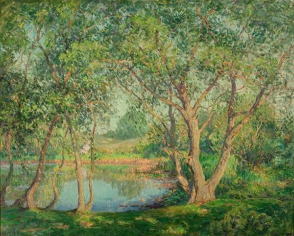 Hidden Lake Oil Painting by Wilson Henry Irvine