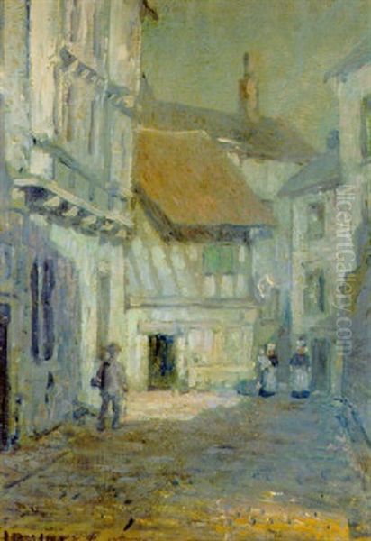 Moonlight Concarneau Oil Painting by Wilson Henry Irvine