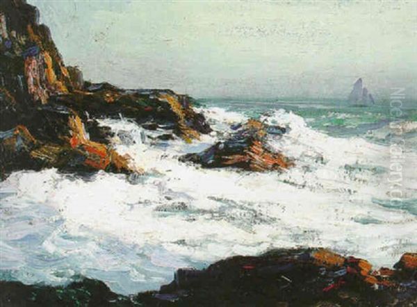 Monhegan's Shore Oil Painting by Wilson Henry Irvine