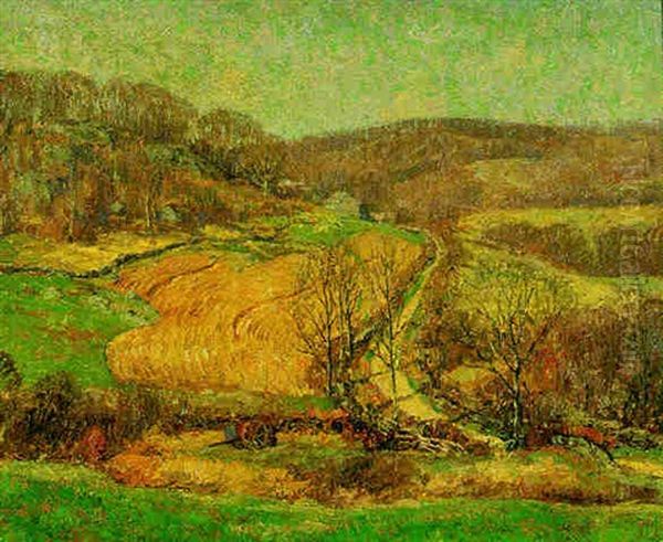 Springtime Plowing Oil Painting by Wilson Henry Irvine