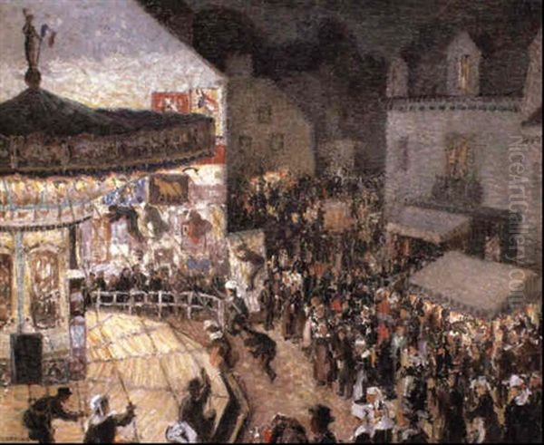 The Carousel, Brittany Oil Painting by Wilson Henry Irvine